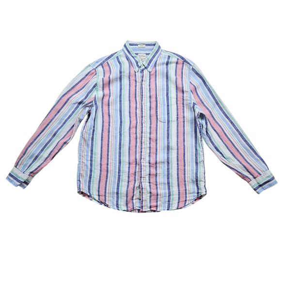 Other - J Crew Slim Shirt Mens XL Striped Baird McNutt 100% Irish Linen Long Sleeve